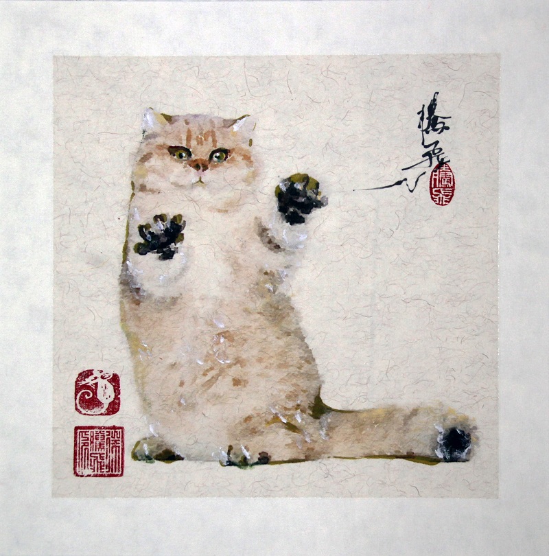 《波波No .1》徐腾飞 宣纸丙烯已托裱 33行3cm 2016.JPG